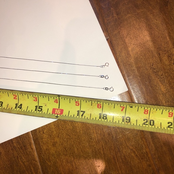 Set of 3 Solid 14K White Gold Natural Diamond Solitaire Necklace Designer Sirena - Picture 12 of 16